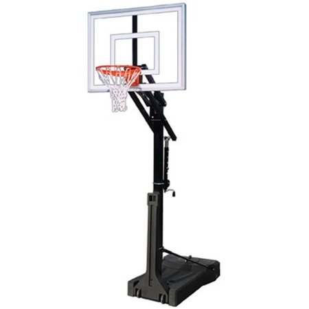 NEWALTHLETE OmniJam II Steel-Acrylic-HDPE Portable Basketball System; Black NE298388